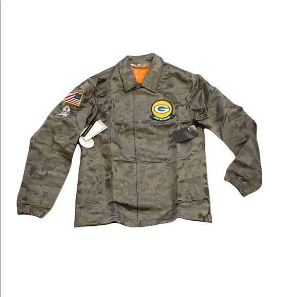 Green Bay Packers Nike Men’s Salute To Service Button Down Jacket - Picture 1 of 2